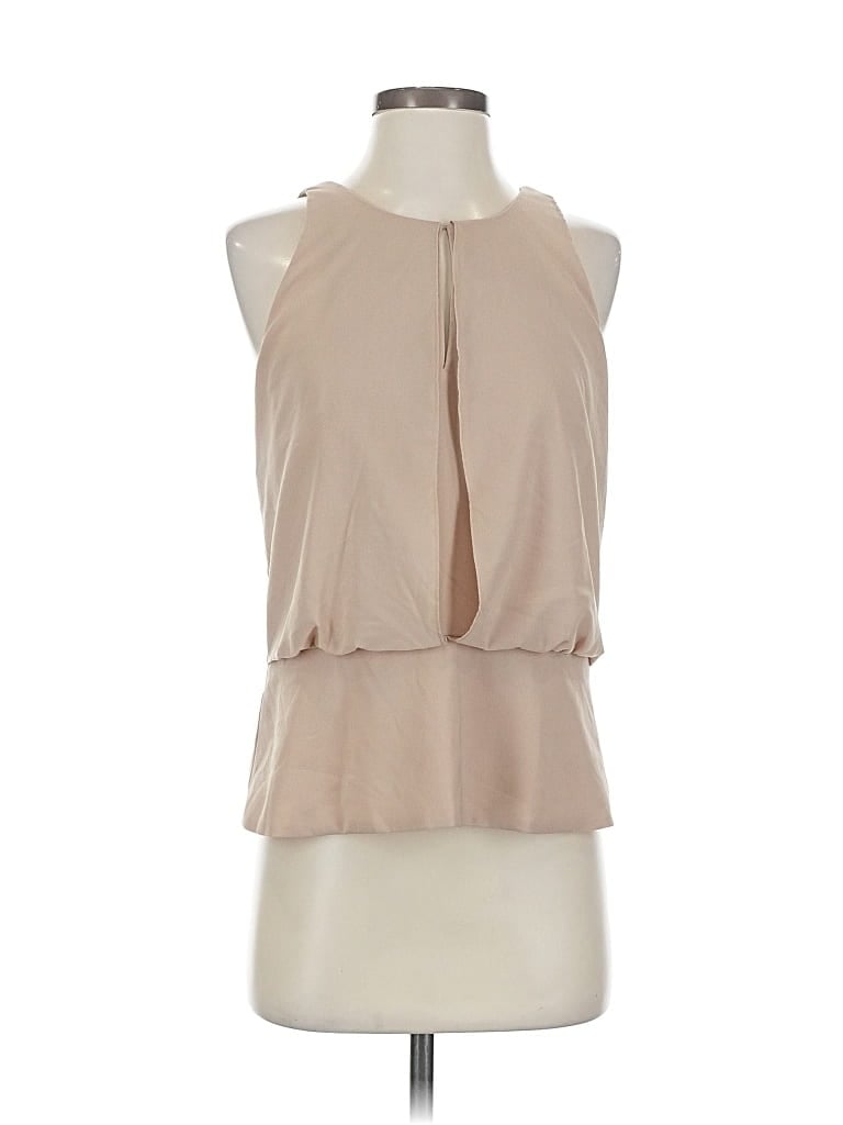 Pre-owned Ann Taylor Sleeveless Blouse In Brown