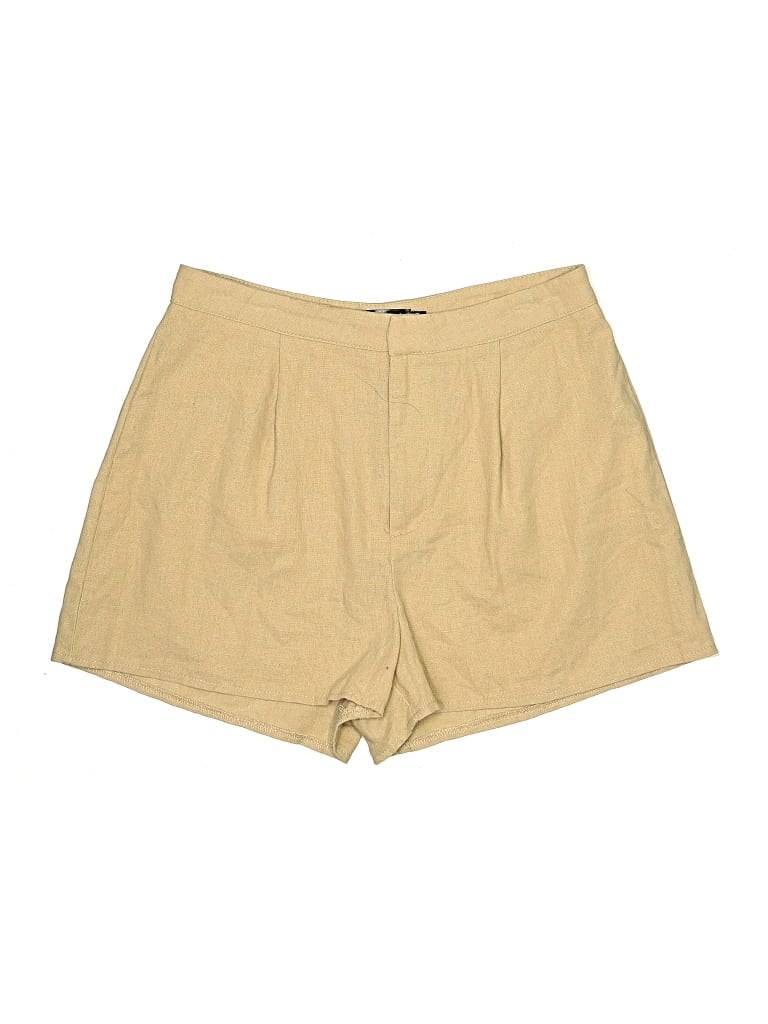 Pre-owned Missguided Khaki Shorts In Gold