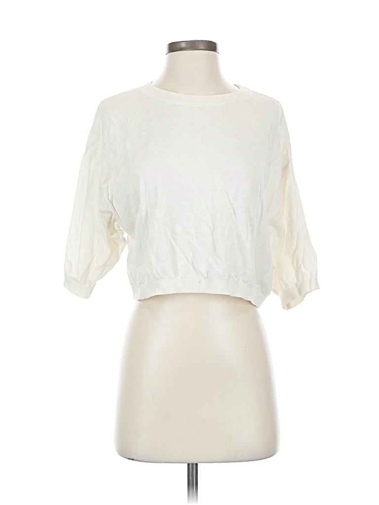 Pre-owned Gap Cardigan Sweater In White