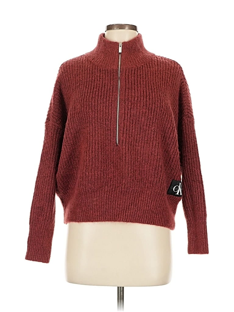 CALVIN KLEIN JEANS EST.1978 Pre-owned Calvin Klein Jeans Silk Pullover Sweater In Red