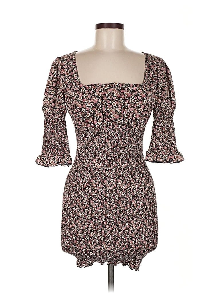 Pre-owned Fashion Nova Casual Dress In Brown