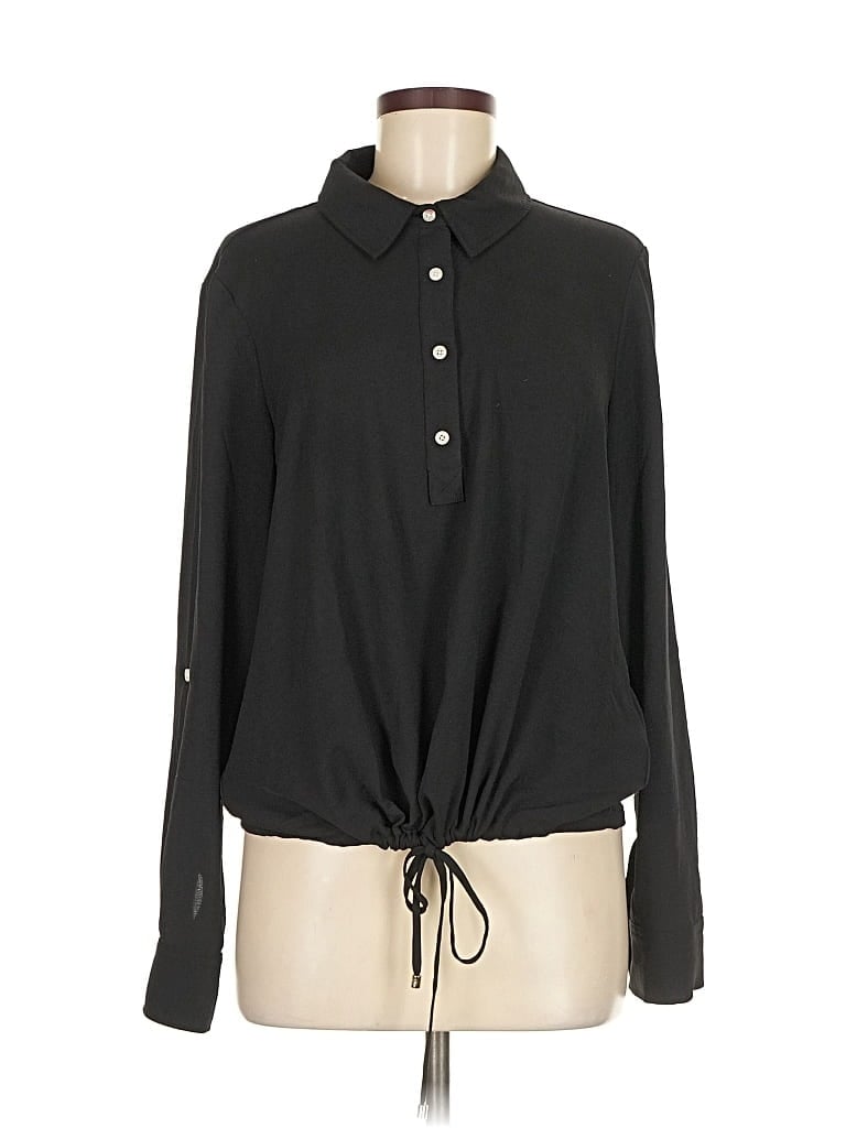 Pre-owned Tommy Hilfiger Long Sleeve Blouse In Black