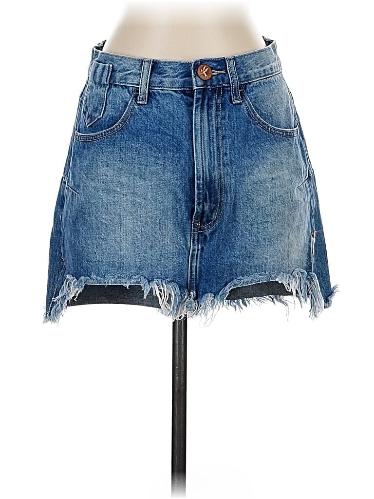 ONE X ONETEASPOON Pre-owned Denim Skirt In Blue