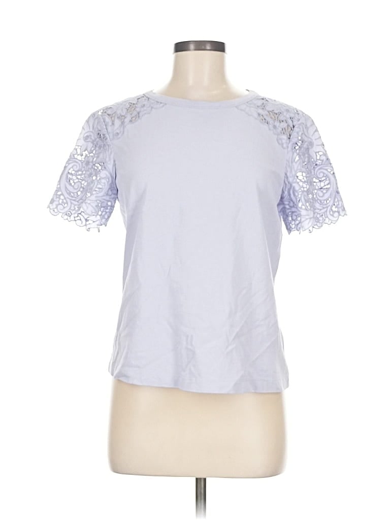 Pre-owned La Vie Rebecca Taylor Short Sleeve T-shirt In Silver