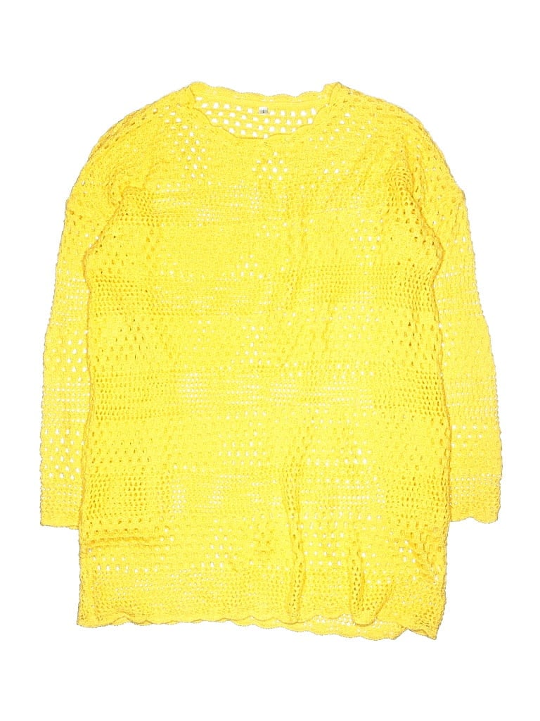Pre-owned Unbranded Swimsuit Cover Up In Yellow