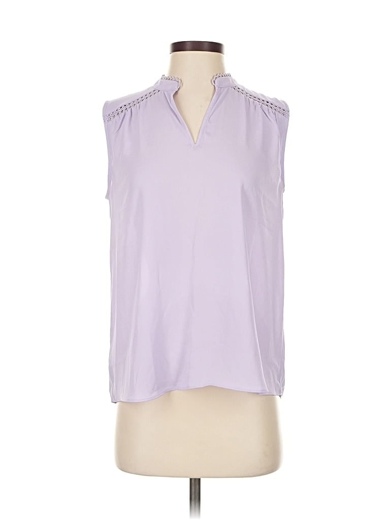 Pre-owned Ann Taylor Sleeveless Blouse In Purple