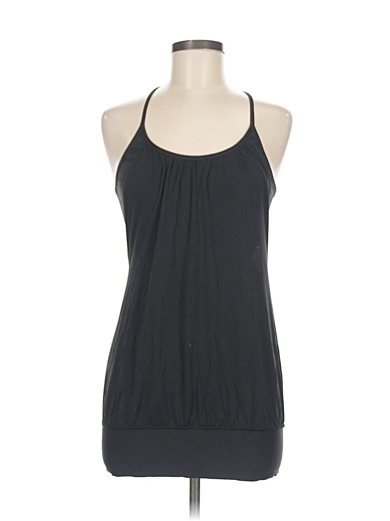 Pre-owned Lululemon Athletica Tank Top Black Halter Neckline Tops