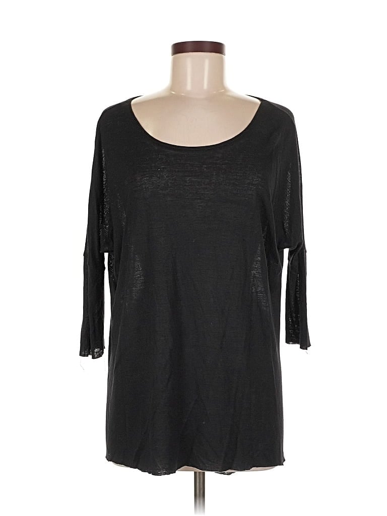 Pre-owned Angie 3/4 Sleeve T-shirt In Black
