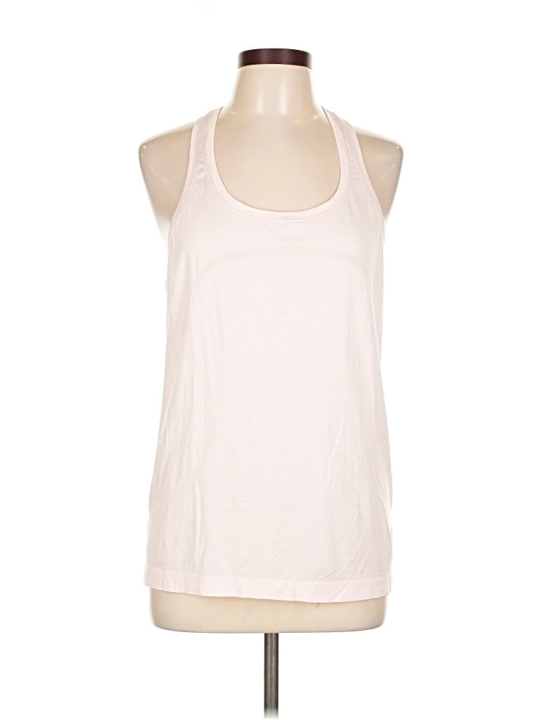 Pre-owned Lululemon Athletica Tank Top Ivory Halter Neckline Tops In White