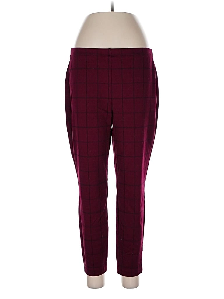 Pre-owned Croft & Barrow Active Pants In Burgundy