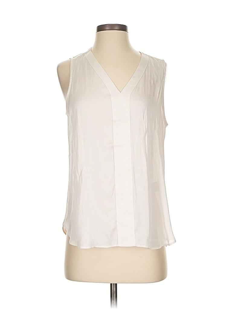 Pre-owned Banana Republic Sleeveless Blouse In White