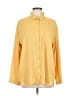 J.Jill 100% Polyester Color Block Yellow Long Sleeve Blouse Size L - photo 1