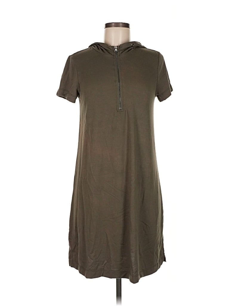 Pre-owned Cable & Gauge Short Sleeve Top Brown Cowl Neck Tops