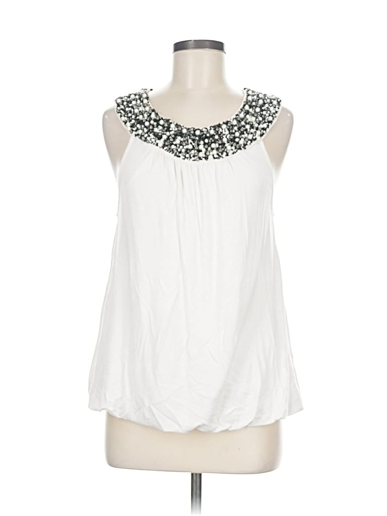 Pre-owned Alfani Sleeveless Blouse In White