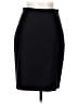 Per Se Solid Black Wool Skirt Size 6 - photo 1