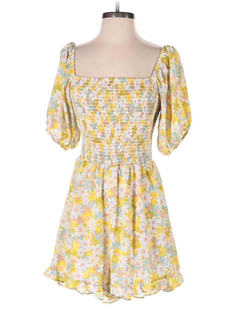 Pre-owned Nasty Gal Inc. Romper In Yellow