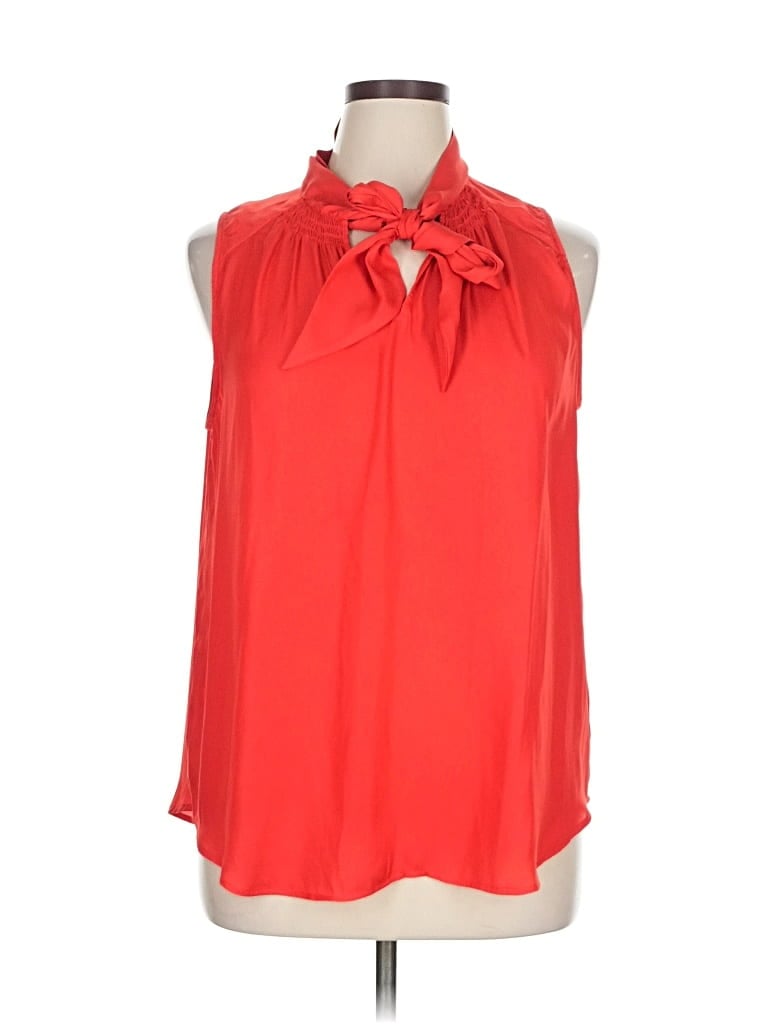 Pre-owned Ann Taylor Loft Sleeveless Blouse In Red