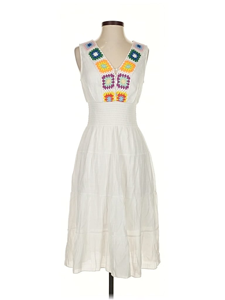 Pre-owned Kings Road Casual Dress In White