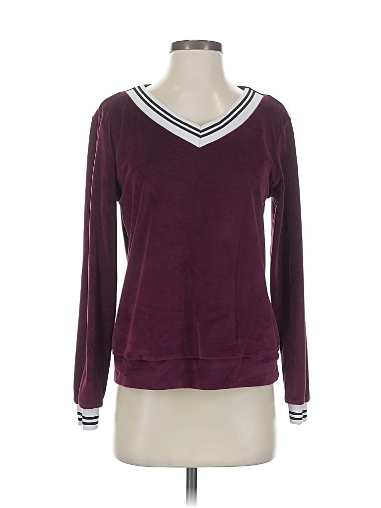 Pre-owned Unbranded Pullover Sweater In Burgundy