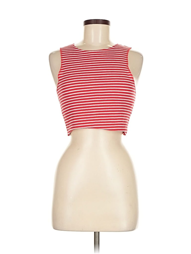 Pre-owned Trafaluc By Zara Tank Top Red Strapless Neckline Tops