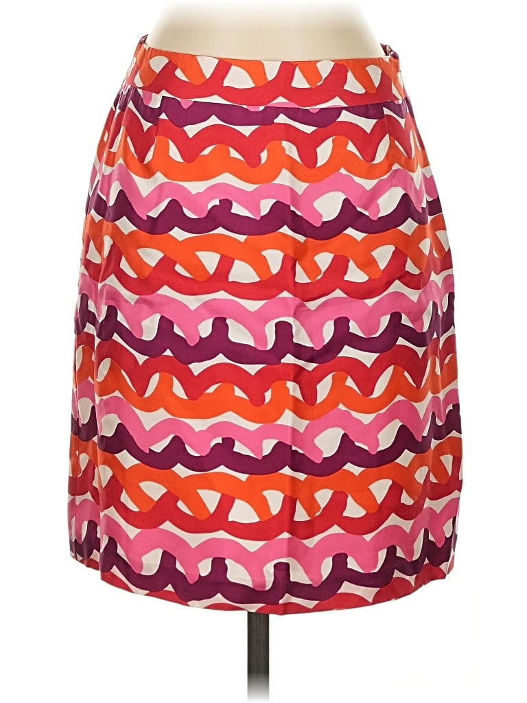 Pre-owned An Original Milly Of New York Silk Skirt In Orange