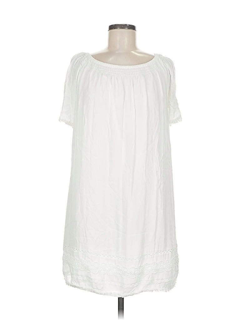 Pre-owned Ann Taylor Loft Casual Dress In White