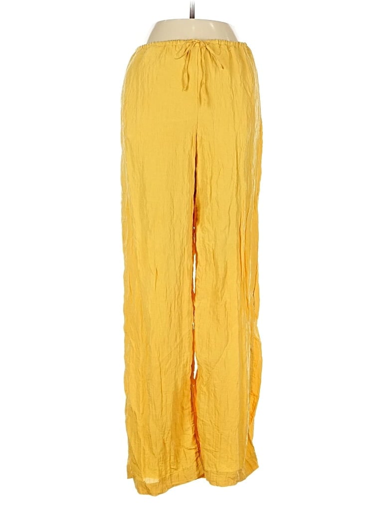 Pre-owned H&m Casual Pants In Yellow