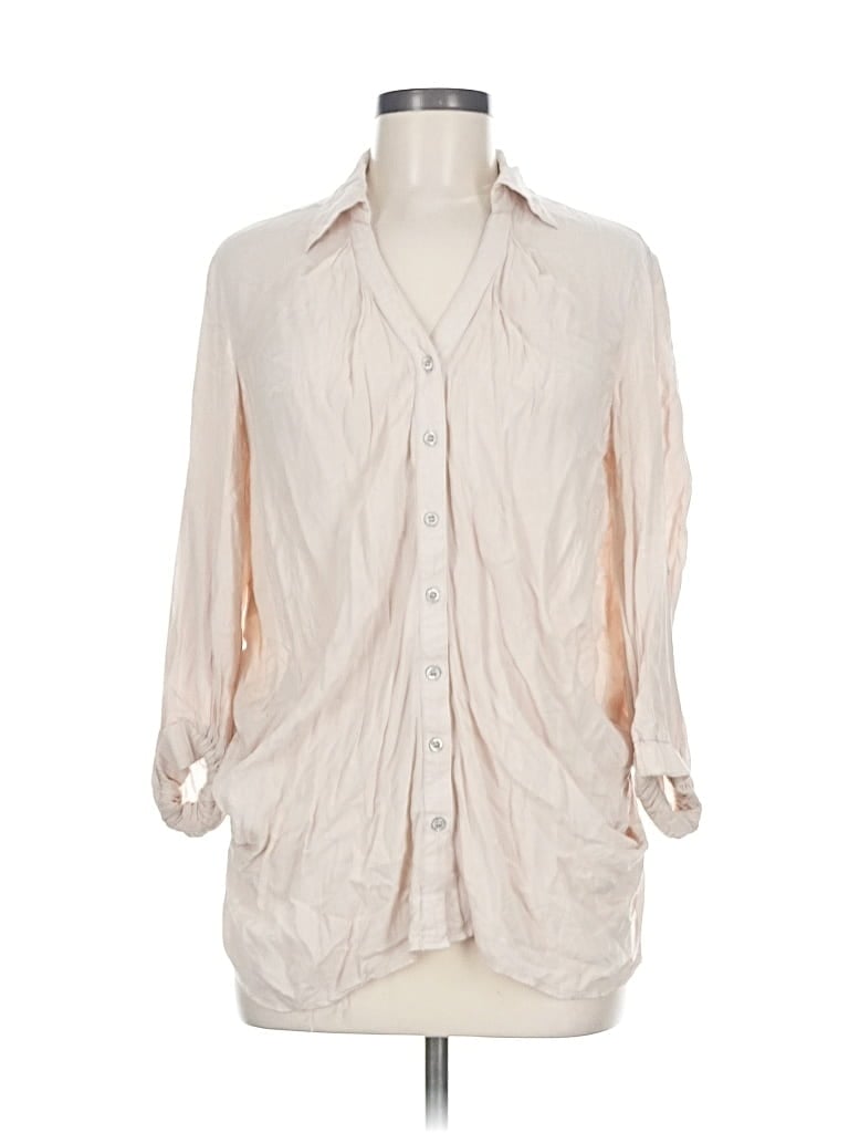 Pre-owned Ya Los Angeles 3/4 Sleeve Blouse In White