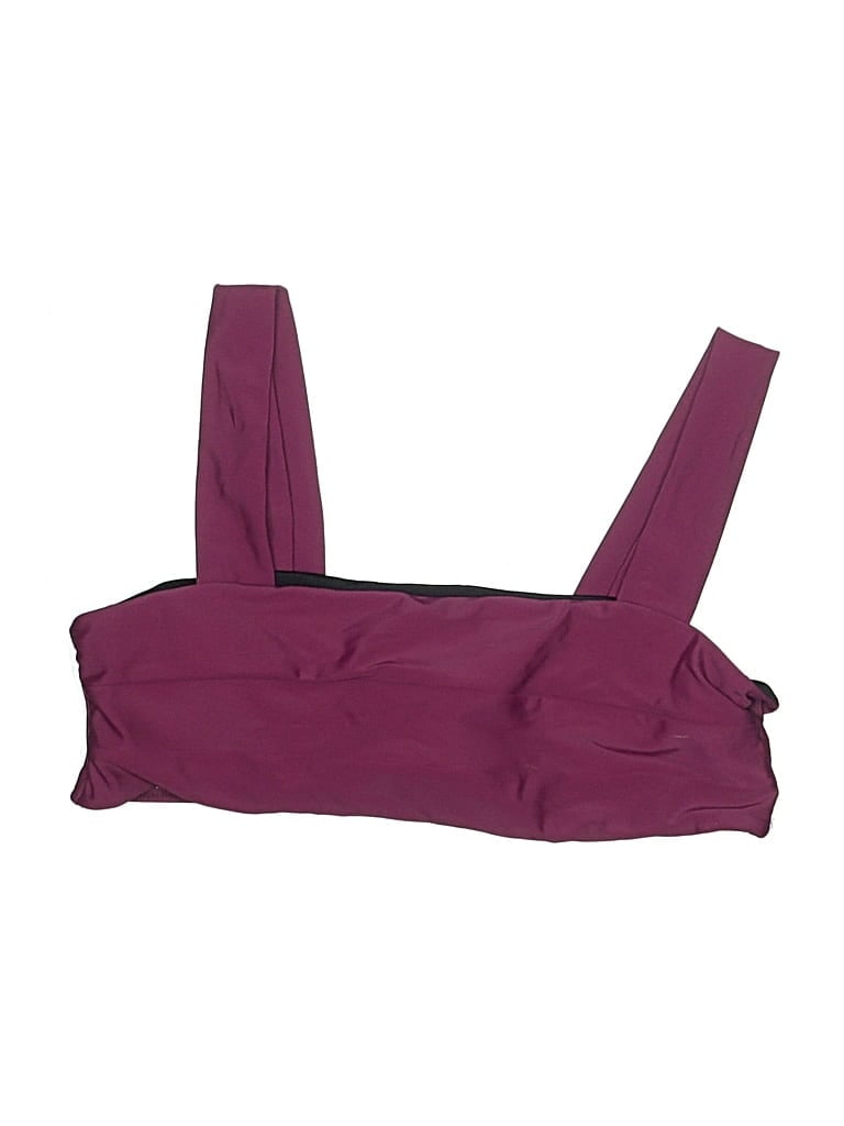 Pre-owned Unbranded Swimsuit Top Burgundy Swimwear