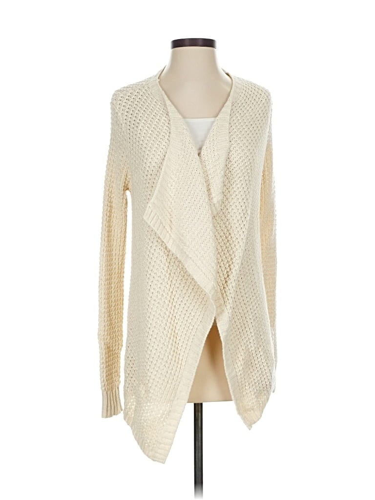 Pre-owned Ann Taylor Loft Outlet Cardigan Sweater In White