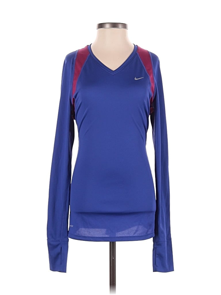 Pre-owned Nike Long Sleeve T-shirt In Blue