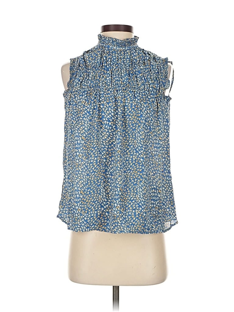 Pre-owned Max Studio Sleeveless Blouse In Blue