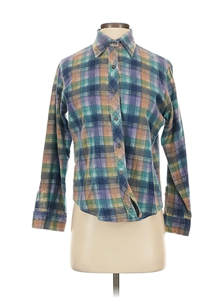 Pre-owned Assorted Brands Long Sleeve Button Down Shirt In Blue