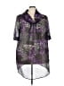 Lane Bryant 100% Polyester Animal Print Purple Short Sleeve Blouse Size 22 - 24 Plus - photo 1