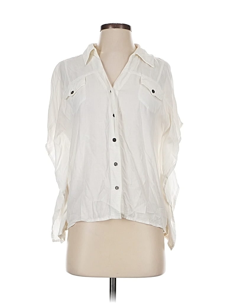Pre-owned Bcbgeneration 3/4 Sleeve Blouse In White