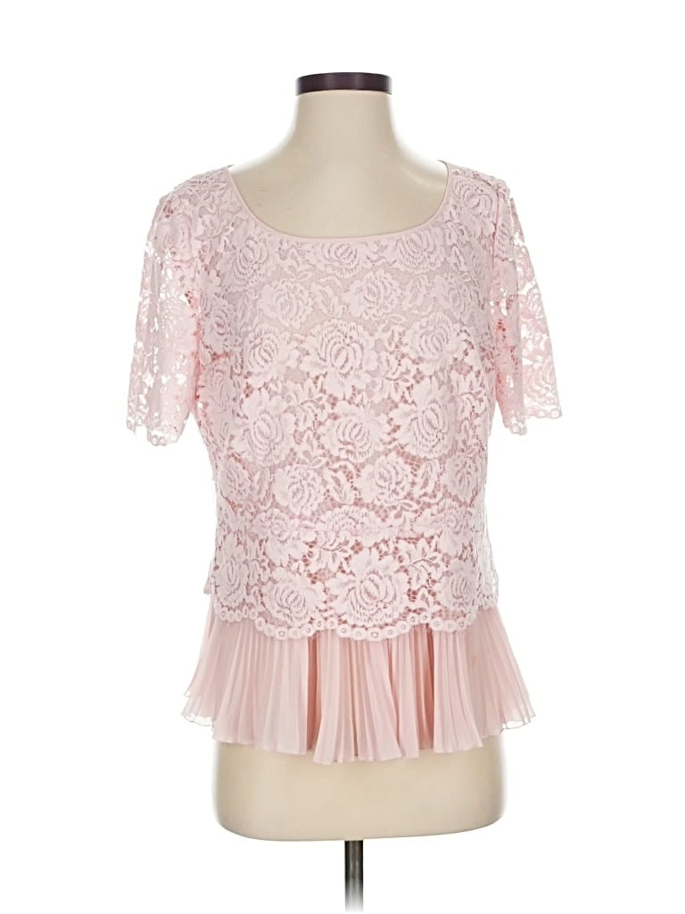 Pre-owned Luisa Spagnoli Short Sleeve Blouse In Pink