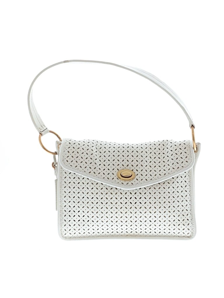 Pre-owned Miu Miu Leather Shoulder Bag In White