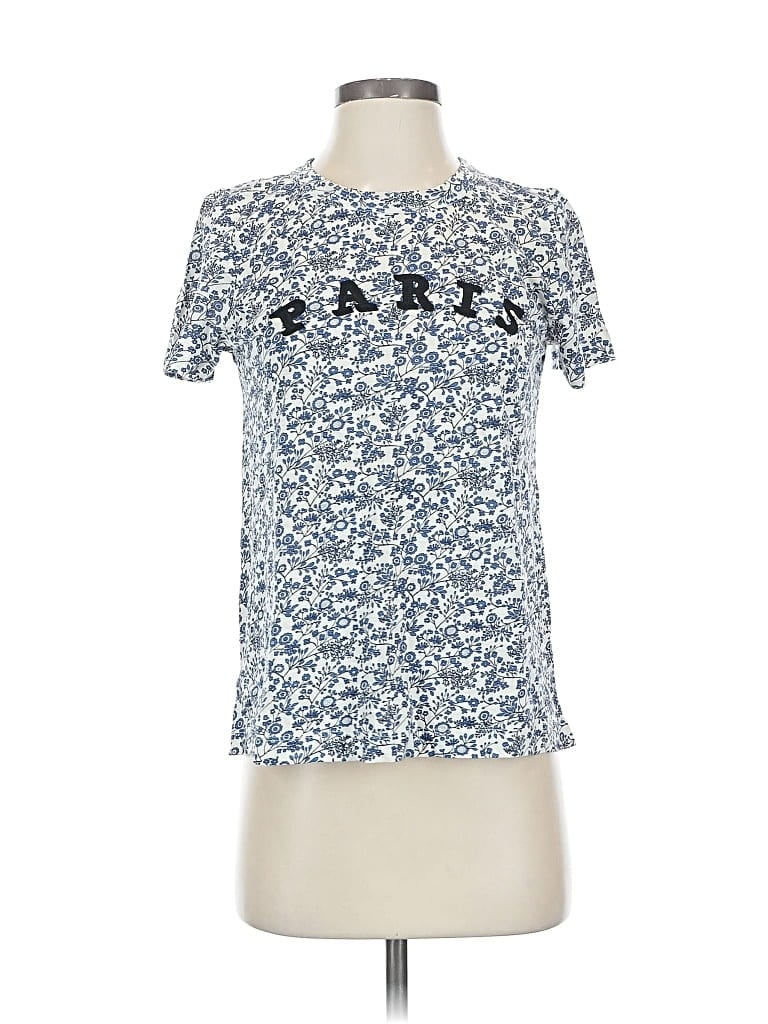 Pre-owned Ann Taylor Loft Short Sleeve T-shirt In Blue