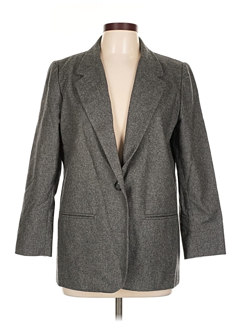 Pre-owned Sag Harbor Wool Blazer Jacket In Gray