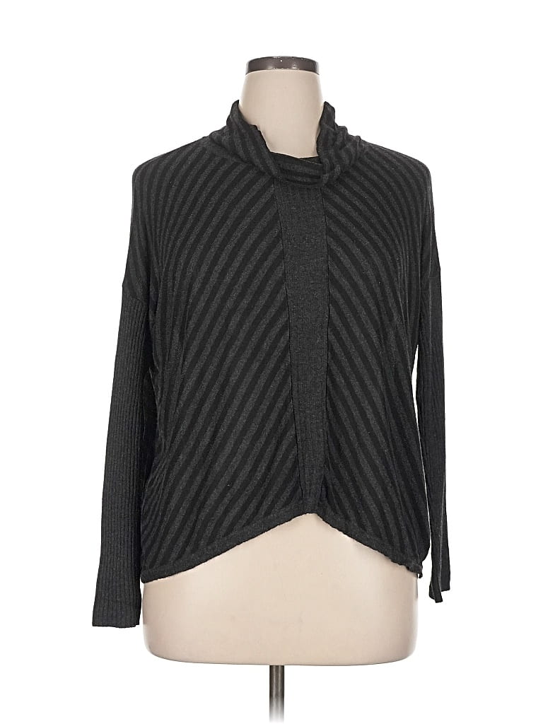 Pre-owned Eileen Fisher Turtleneck Sweater In Black