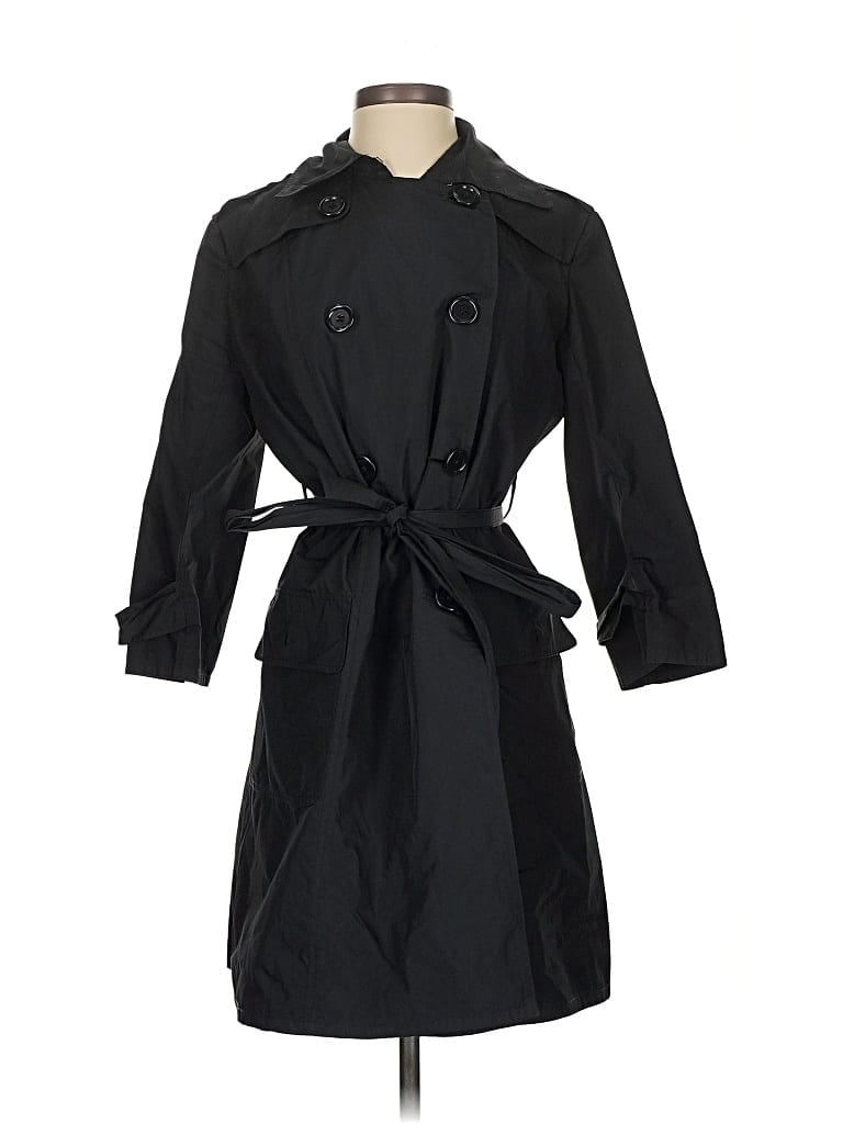 Pre-owned Max Studio Trenchcoat In Black
