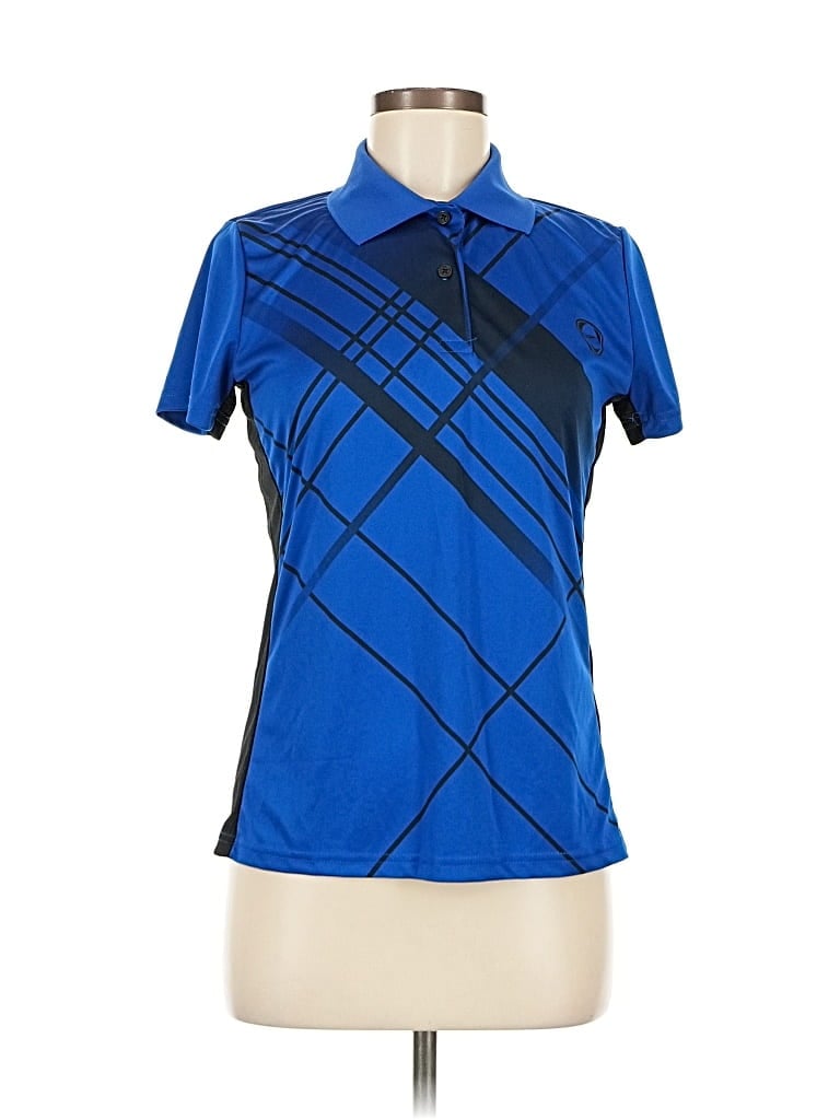 Pre-owned Assorted Brands Short Sleeve Polo Shirt In Blue