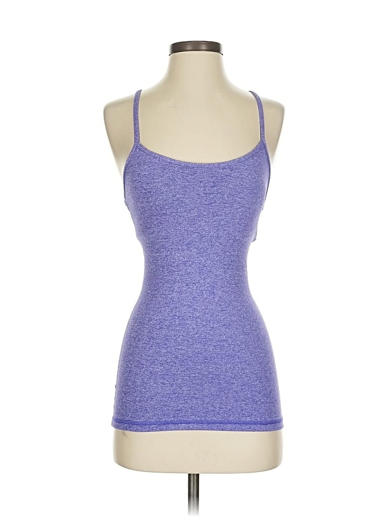 Pre-owned Lululemon Athletica Tank Top Purple Strapless Neckline Tops