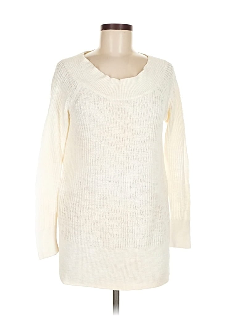 Pre-owned Lou & Grey Pullover Sweater In White