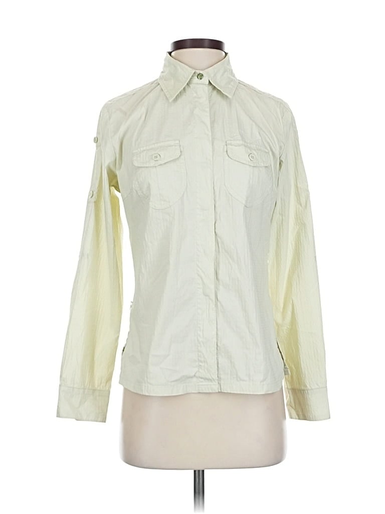 Pre-owned Rei Long Sleeve Button Down Shirt In White