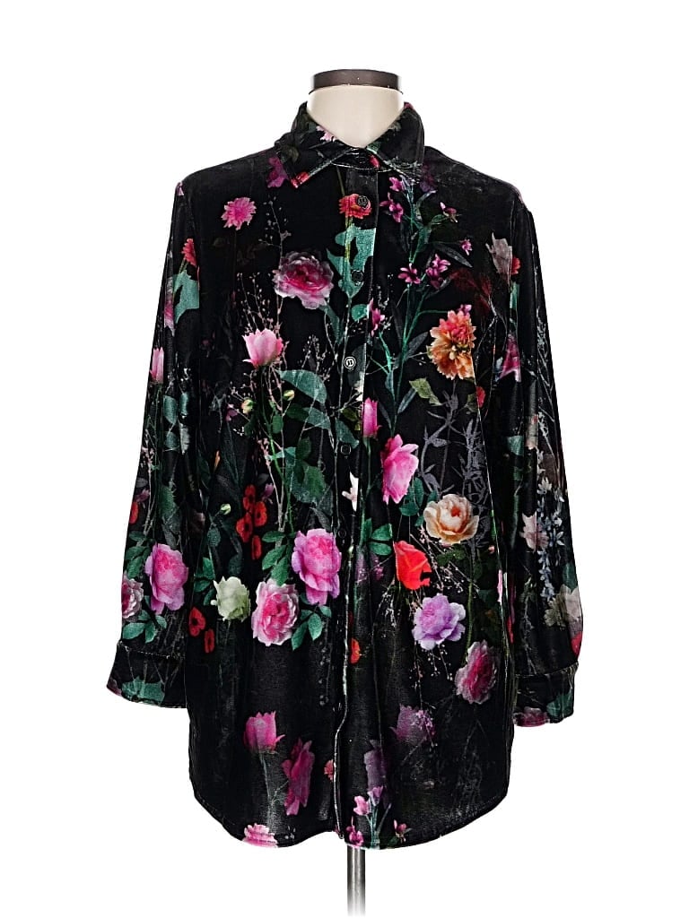 Soft Surroundings Long Sleeve Blouse In Black