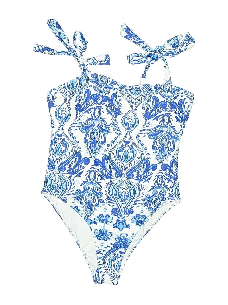 UNBRANDED Pre-owned One Piece Swimsuit In Blue