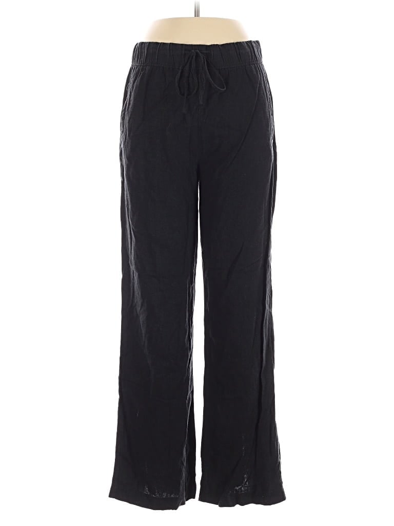 Pre-owned Jules & Leopold Linen Pants In Black