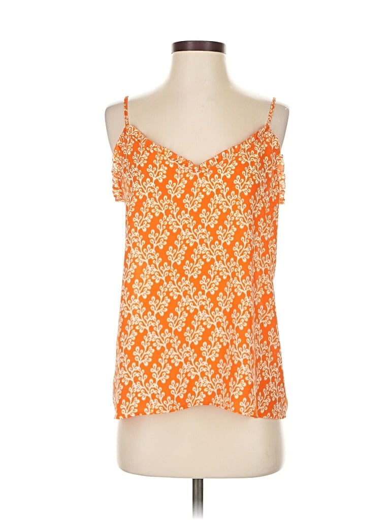 Pre-owned Ann Taylor Loft Sleeveless Blouse In Orange
