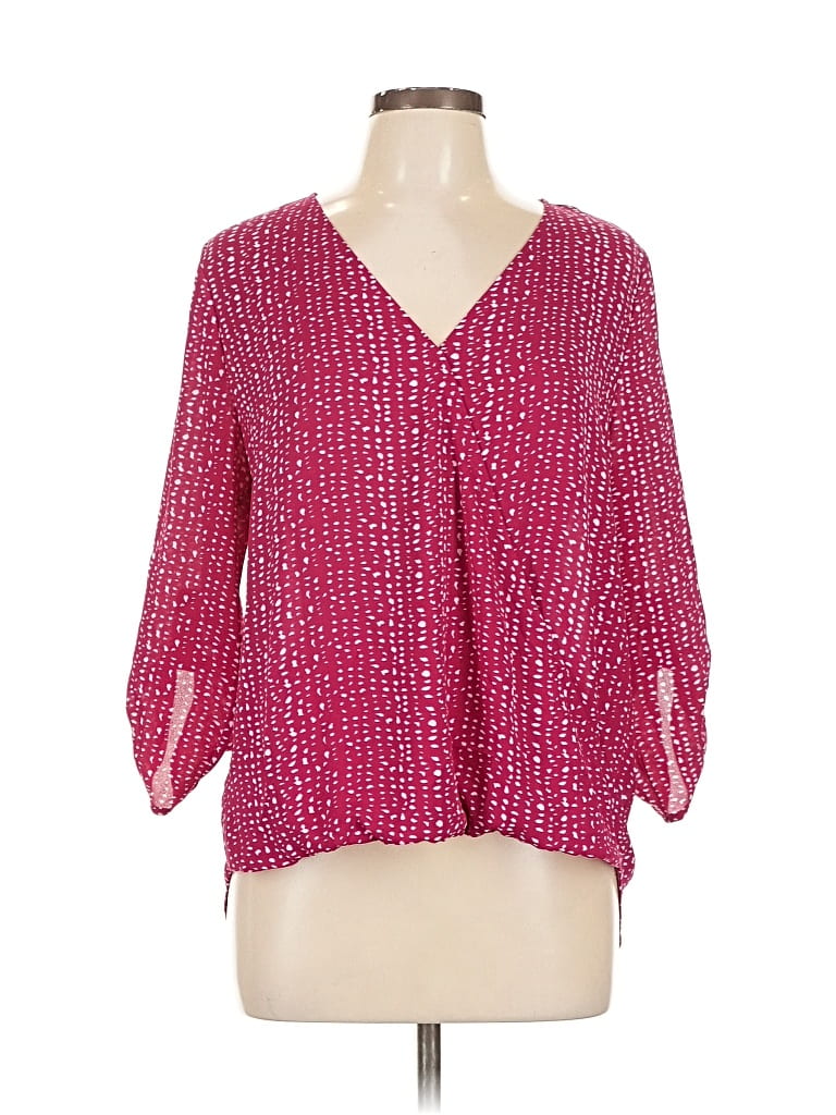 WEST KEI Pre-owned 3/4 Sleeve Blouse In Red